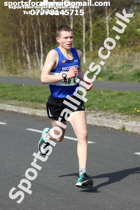 Senior mens 2019 Elswick Harirers Good Friday Road Relay, Newburn, Newcastle. Photo:  David T. Hewitson/Sports for All Pics